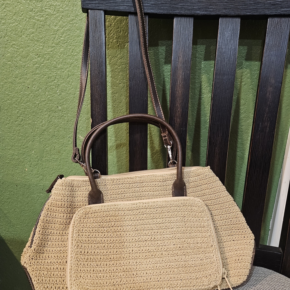 Tan Crochet Purse